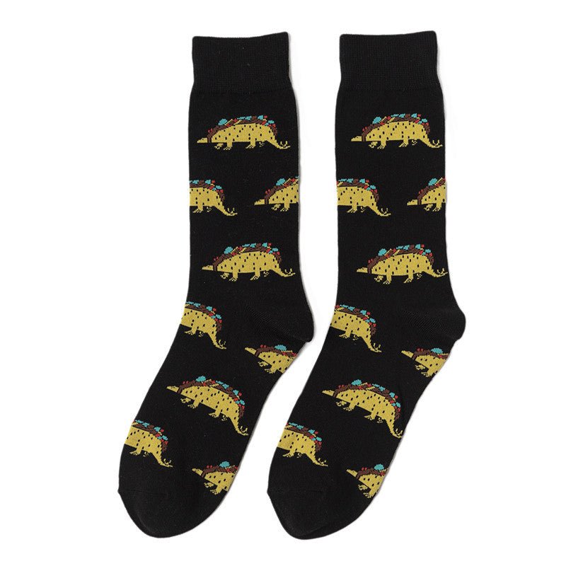 New Male Manufacturer Trend Cartoon Socks Women's Cotton Animation Socks Men's Socks Wholesale Animal Socks-5PRS