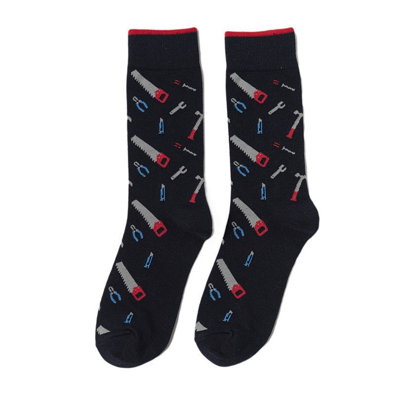 New Male Manufacturer Trend Cartoon Socks Women's Cotton Animation Socks Men's Socks Wholesale Animal Socks-5PRS