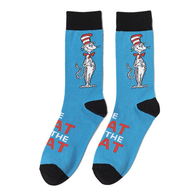 New Male Manufacturer Trend Cartoon Socks Women's Cotton Animation Socks Men's Socks Wholesale Animal Socks-5PRS