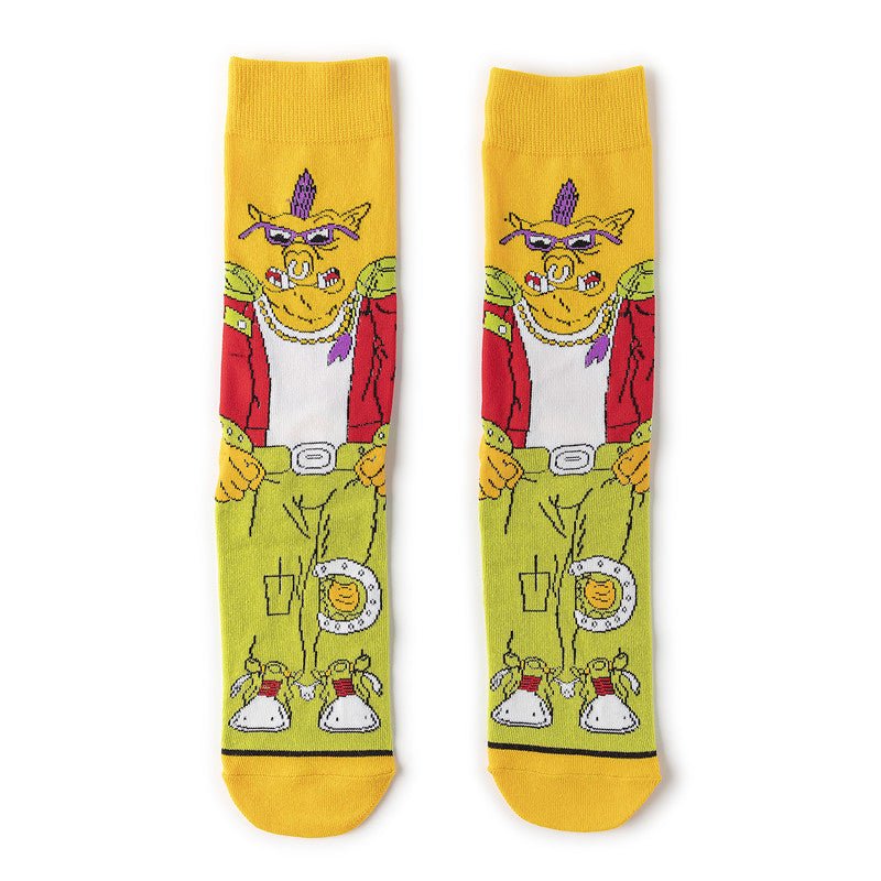 Male Cotton Animation Men's Women's Cartoon Socks Men's Socks Medium Stockings Combed Cotton Socks-5PRS