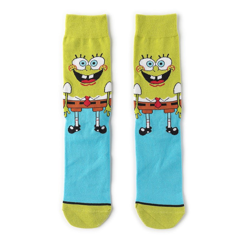 Male Cotton Animation Men's Women's Cartoon Socks Men's Socks Medium Stockings Combed Cotton Socks-5PRS