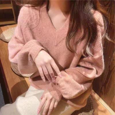 Comfur™ V-Neck Knit: Cloud Sleeve Plush Fit Sweater, Seoulcore Chic Crush Lays
