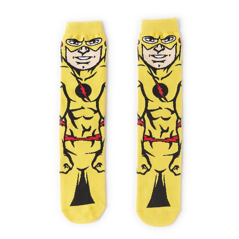 Male Cotton Cartoon Female Pattern Medium Tube Animation Socks Personalized Ins Trendy Cotton Socks-5PRS