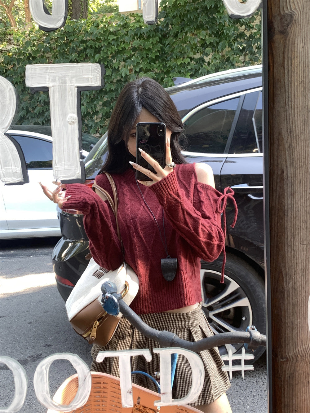 GothLite Red Knit Vest: Doll Collar Vintage Sweater Top, Korean Academia Style