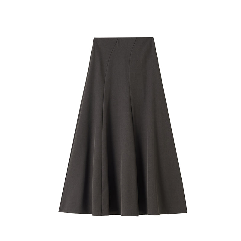 Fall Winter Fashion Skirt: Women’s Splice Design Casual A-Line Flare Slim Fit