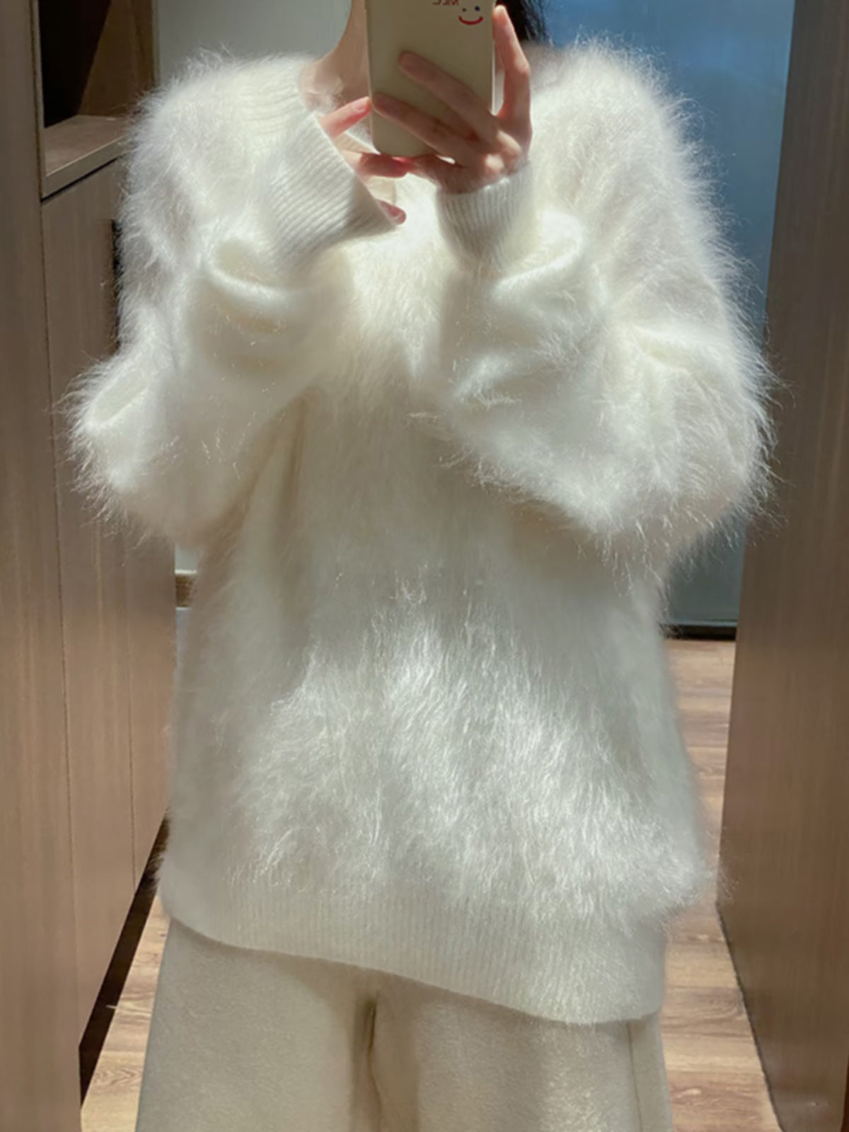 Powder Snow Vegan Fleece | Plush V-Neck Cocoon | 22% Fluffier Cloud-Knit
