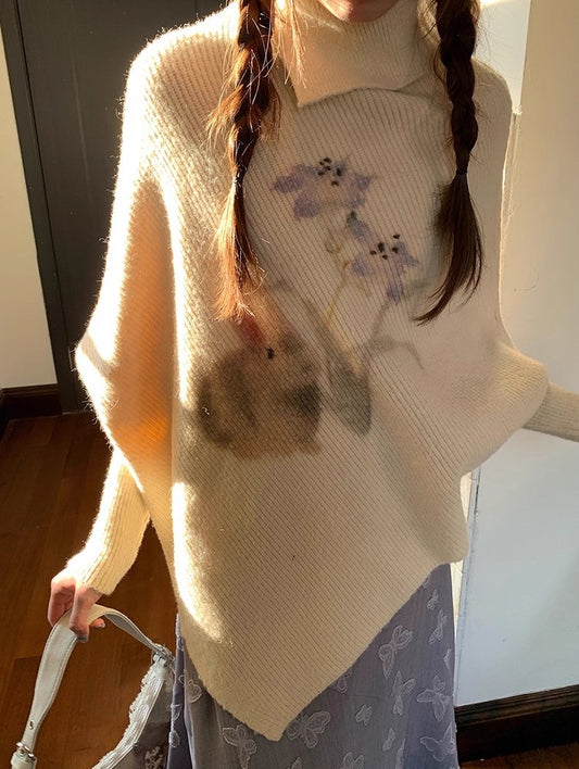 Vanilla Bean Vegan Knit | Curvy Turtleneck Set | Dolman Sleeve Loungewear