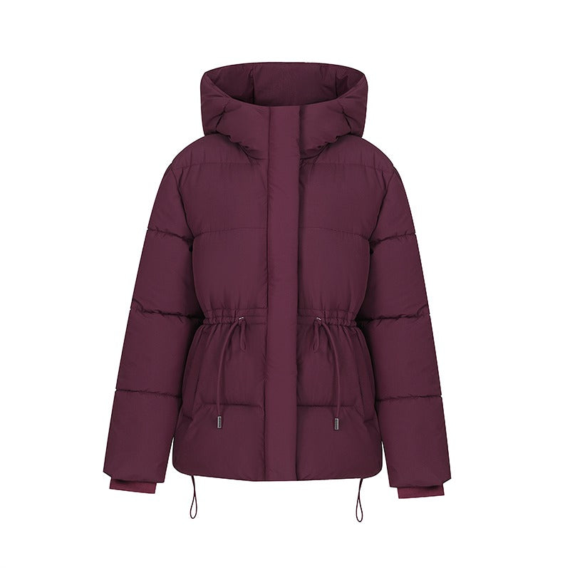Plus Size Luxe Quilted Cocoon Parka Longline Winter Coat with Belt Accent