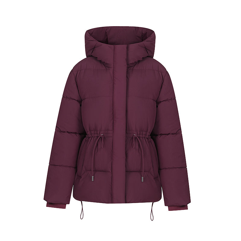 Plus Size Luxe Quilted Cocoon Parka Longline Winter Coat with Belt Accent