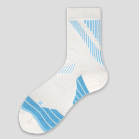 Sports Socks Men's Medium Tube Towel Bottom Sweat-absorbing and Breathable Women's Badminton Shock-absorbing and Non-slip Professional Combat Running Socks
