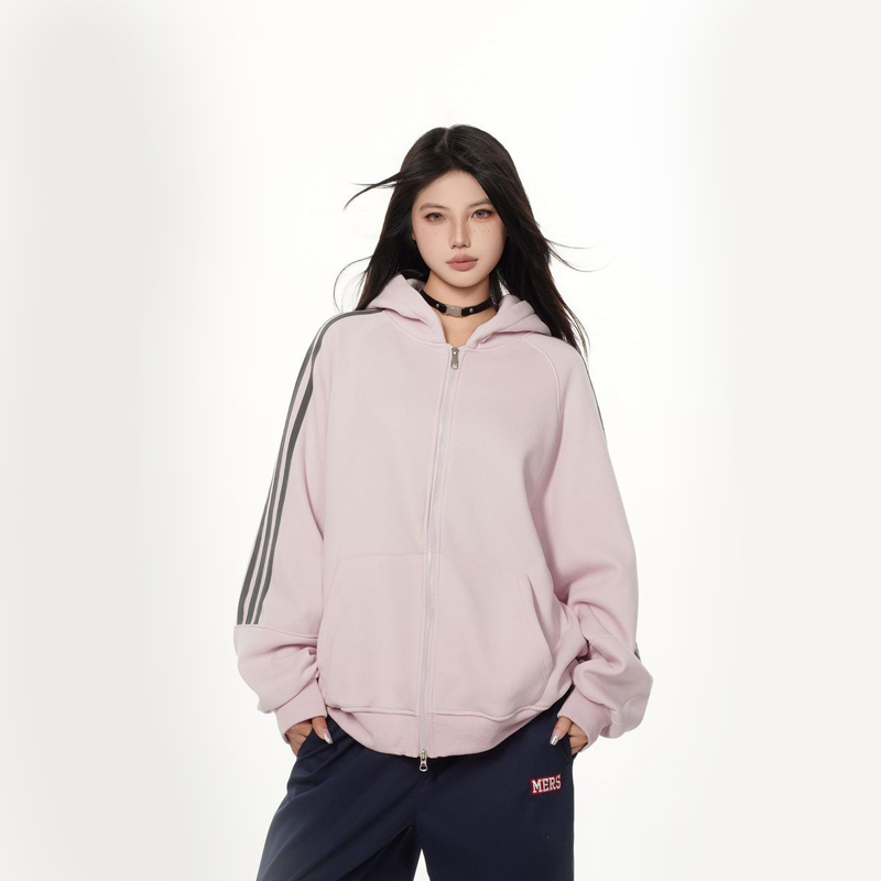 Fleece Hooded Men's and Women's Sweaters Zipper Baseball Jersey Cardigan Jacket