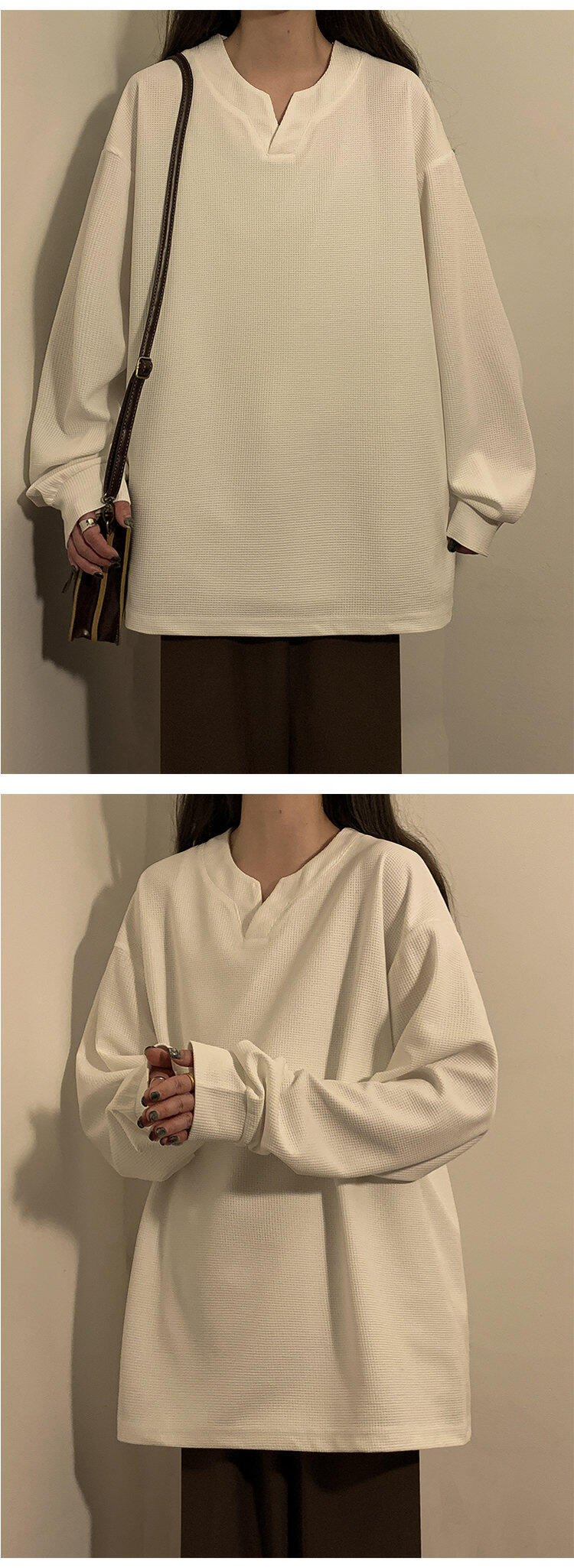 Trendy Plus Size Waffle Knit Oversized Sweatshirt for Women, Cozy Casual Loose Pullover Fall Winter Top