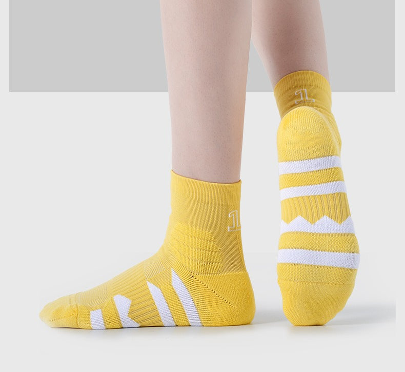 Professional Running Socks Unisex Medium Tube Towel Bottom Breathable Non-slip Outdoor Training Marathon Sports Socks