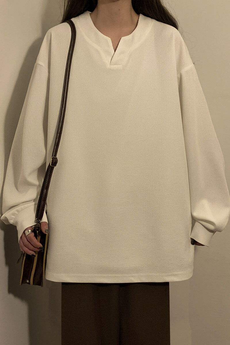 Trendy Plus Size Waffle Knit Oversized Sweatshirt for Women, Cozy Casual Loose Pullover Fall Winter Top