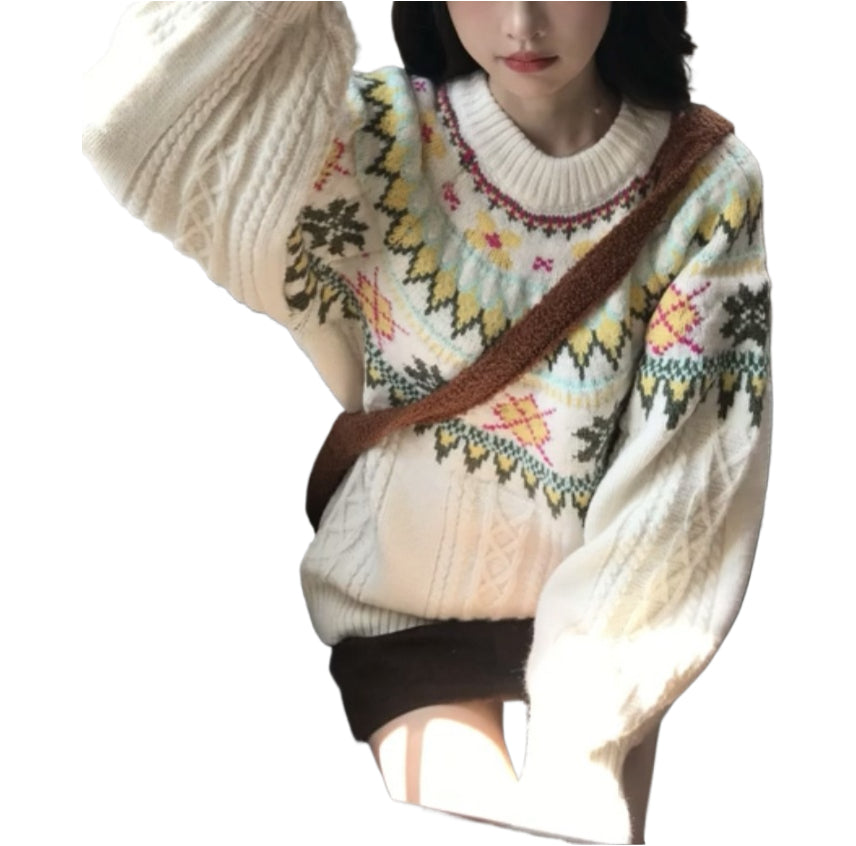 Sweet Women's New Winter Lazy High-end Korean Knitted Sweater Women