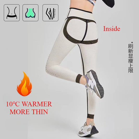Autumn and Winter New Cashmere Protein Silk Barbie Pants Women's Outer Wear Velvet High Waist Belly Black Gold Shark Pants Leggings