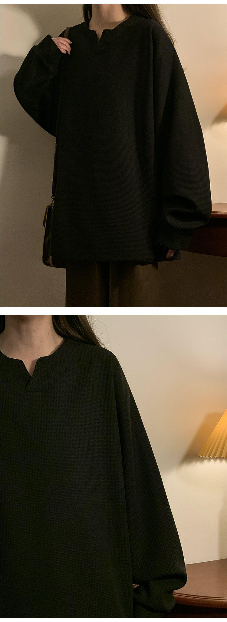 Trendy Plus Size Waffle Knit Oversized Sweatshirt for Women, Cozy Casual Loose Pullover Fall Winter Top