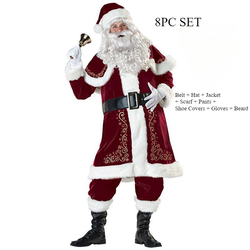 Santa Claus Couple Clothing Vintage Court Dress Women's Cosplay Makeup Ball Performance Clothing