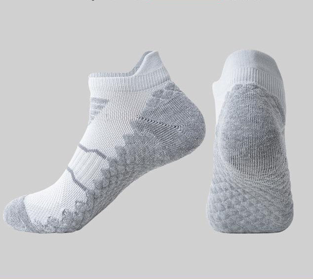 Towel Bottom Socks Men's Sports Solid Color Sweat-absorbing Women's Professional Basketball Running Socks-3prs