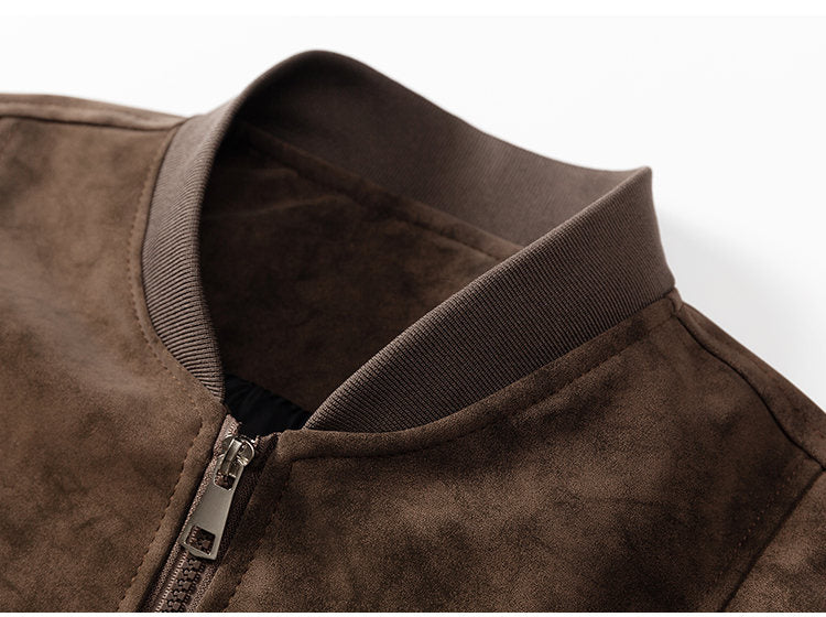 Artisan Deconstructed Leather Jacket - Ashy Gray Reconstructed Stand Collar (Sizes M-5XL)
