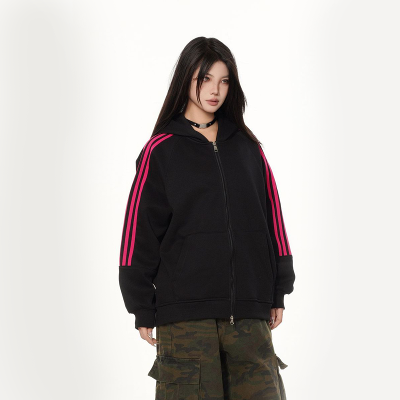 Fleece Hooded Men's and Women's Sweaters Zipper Baseball Jersey Cardigan Jacket