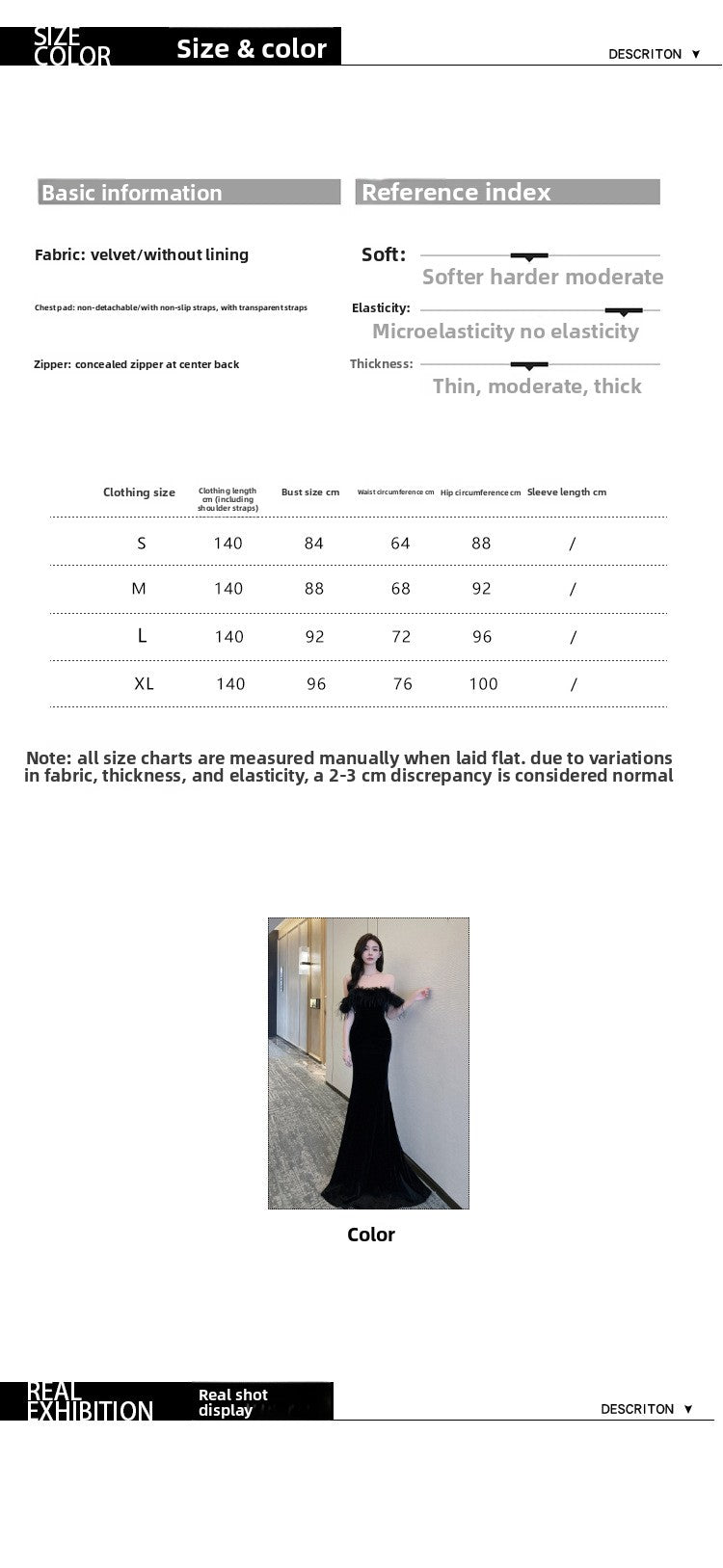 Fur Collar Sexy Strapless Bodycon Floor-Length Women's Dress Elegant Backless Nightclub Gown Car Model Annual Meeting Evening Dress