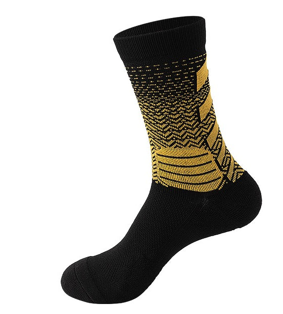 Gradually Change High-top Court Elite Socks, Thickened Competition Comprehensive Actual Combat Sports Socks Professional Basketball Socks