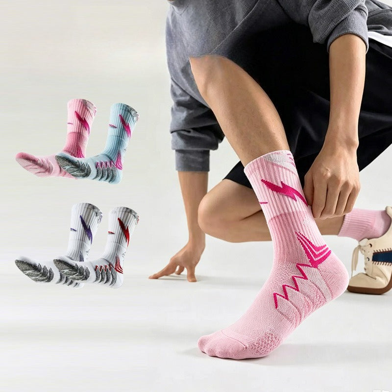 Professional practical towel bottom basketball socks wear-resistant ultra-thick sports deodorant non-slip breathable shock-absorbing terry socks