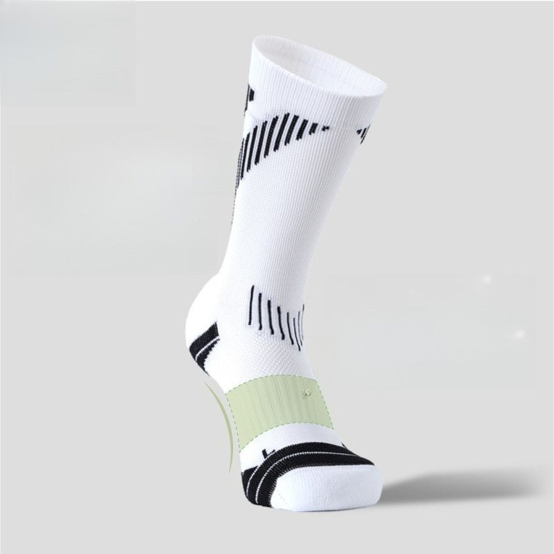 Sports Socks Men's Medium Tube Towel Bottom Sweat-absorbing and Breathable Women's Badminton Shock-absorbing and Non-slip Professional Combat Running Socks