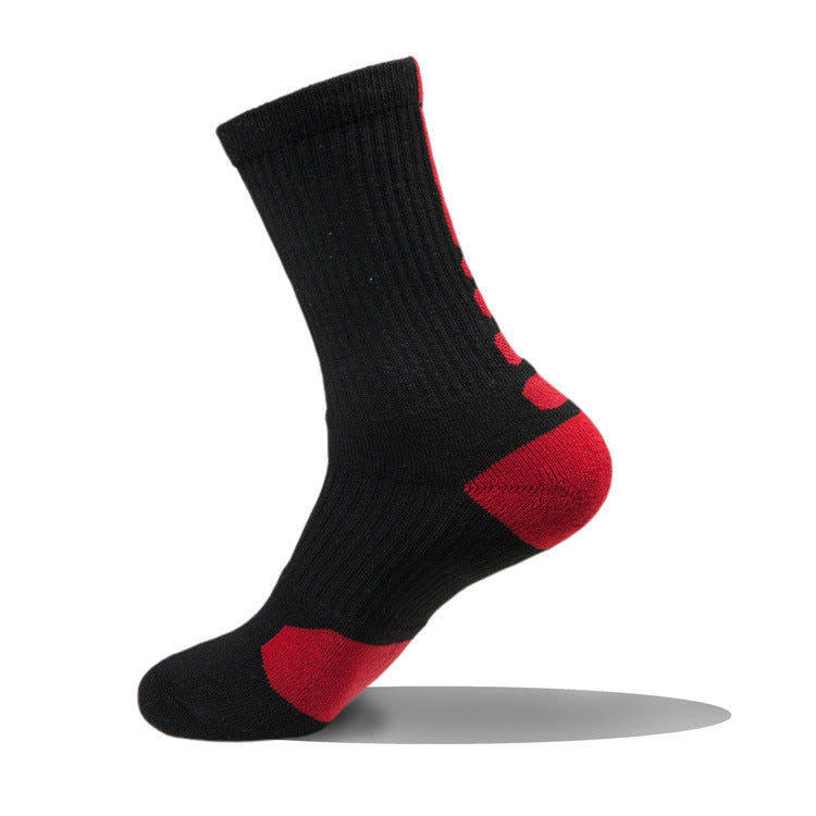 Professional Basketball Socks Men's Short Medium and Long Tube Thickened Towel Bottom Elite Socks Outdoor Running Men's Sweat-absorbing Sports Socks