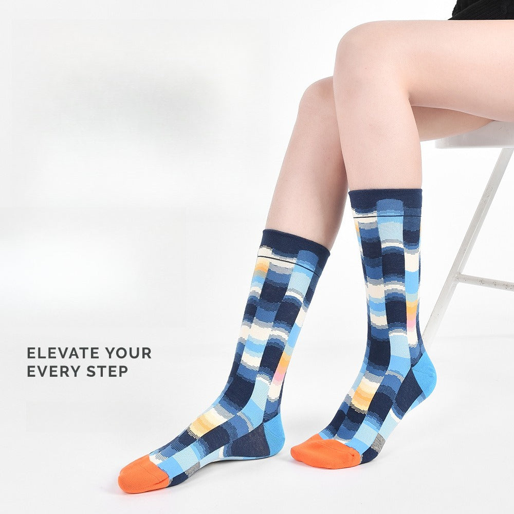 Designer Brand Mid-leg Socks Are Versatile Women's Cotton Outer Wear Trendy Socks