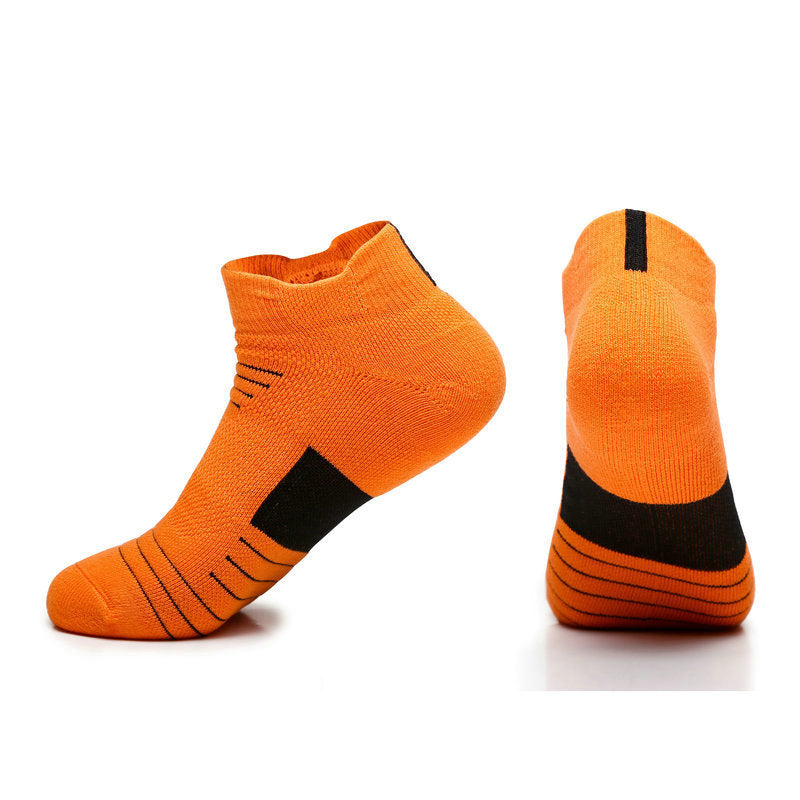 Men's Towel Bottom Non-slip Sports Boat Socks Terry Outdoor Medium and Short Tube Elite Socks Quick-drying Running Socks
