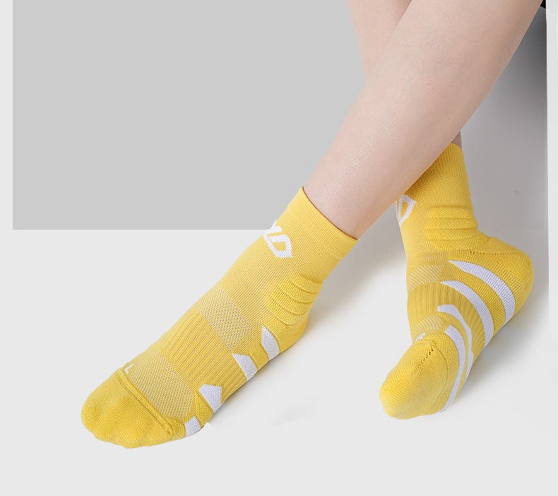 Professional Running Socks Unisex Medium Tube Towel Bottom Breathable Non-slip Outdoor Training Marathon Sports Socks