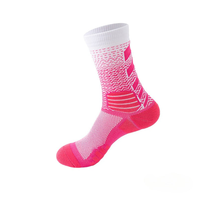 Gradually Change High-top Court Elite Socks, Thickened Competition Comprehensive Actual Combat Sports Socks Professional Basketball Socks