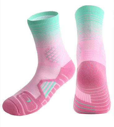 Custom Logo High Quality MID Calf Profession Basketball Socks Athletic Elite Running Sports Socks
