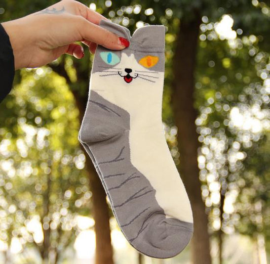 Custom Personalized Women Sport Knitted Animals Cartoon Socks