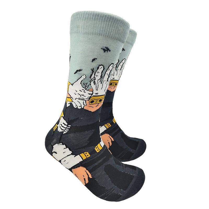 Medium tube socks men's and women's trendy brand stockings personalized European and American men's and women's socks sports skateboard socks