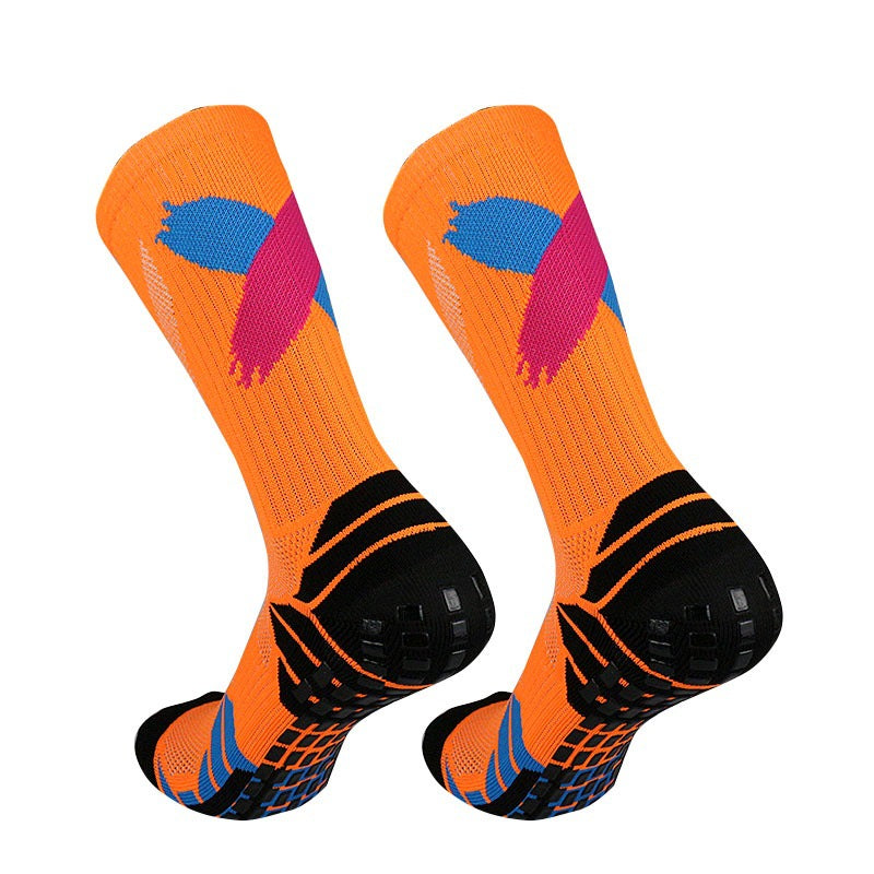Professional Non-slip Football Socks High Tube Sports Actual Combat Basketball Socks Colorful Towel Bottom Breathable Elite Men and Women Medium Tube
