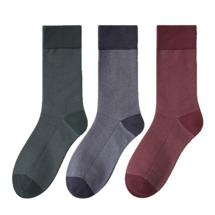 Men's Business Socks Amazon Stockings Mid-tube High-end Business Casual Cotton Socks