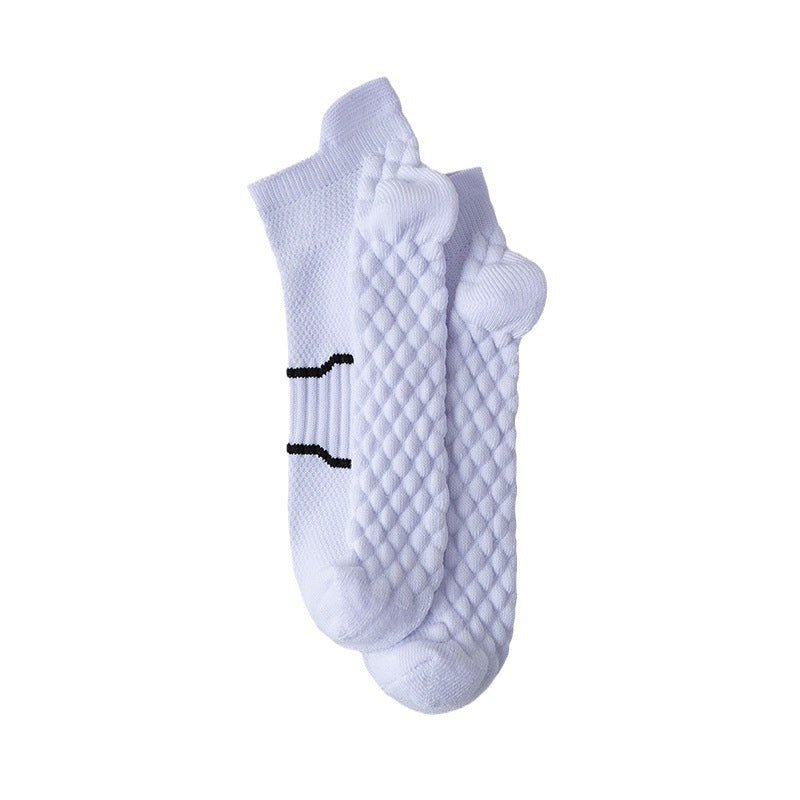 Towel Bottom Socks Men's Sports Solid Color Sweat-absorbing Women's Professional Basketball Running Socks-3prs