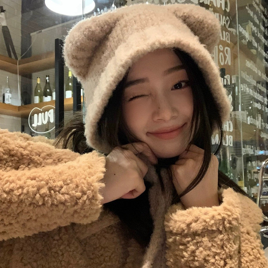Fair Island Style Knitted Hat Children's Retro Dual-purpose Bag Hat Warm Wool Hat Ear Protection Street Style