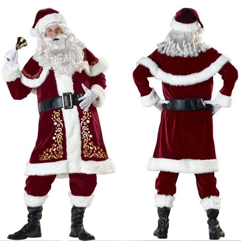 Santa Claus Couple Clothing Vintage Court Dress Women's Cosplay Makeup Ball Performance Clothing