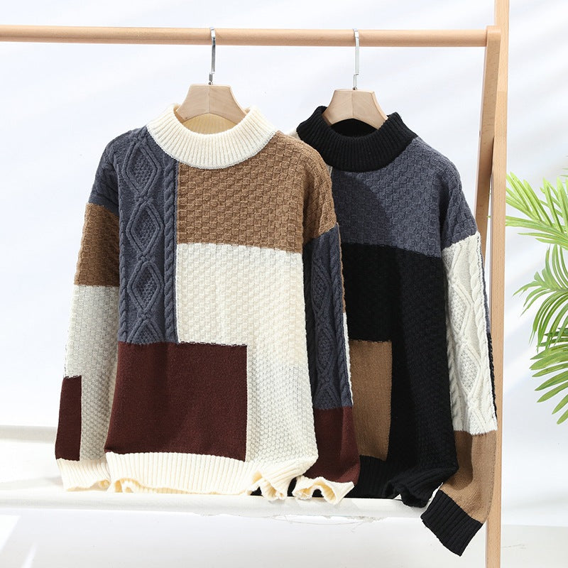 Men's Sweater Autumn and Winter New Men's Knitted Sweater Casual Men's Warm Outdoor Boys Loose Men's Clothes