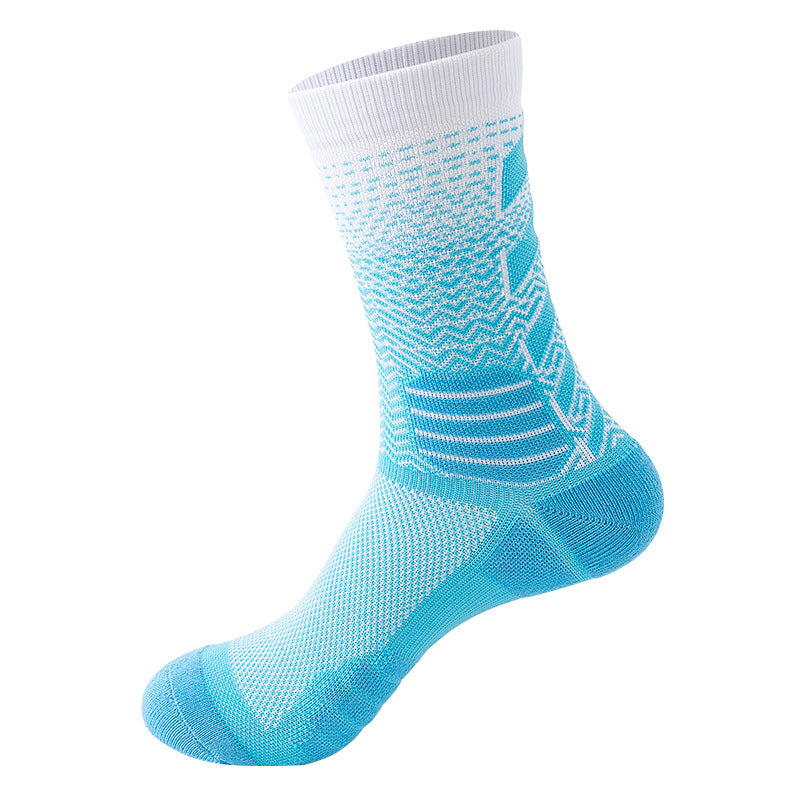 Gradually Change High-top Court Elite Socks, Thickened Competition Comprehensive Actual Combat Sports Socks Professional Basketball Socks