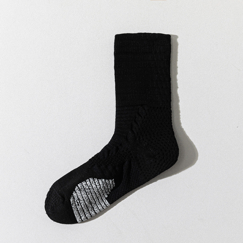 Basketball Socks Men's Autumn and Winter Medium Tube Sweat-absorbing Thickened Towel Bottom Adult Professional Sports Socks