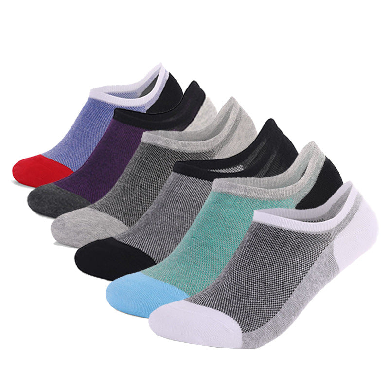 Men's Cotton Socks Spring and Summer Four-season Thin Extra-large Fattened Invisible Boat Socks