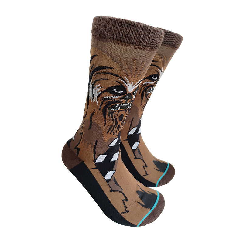 Medium tube socks men's and women's trendy brand stockings personalized European and American men's and women's socks sports skateboard socks