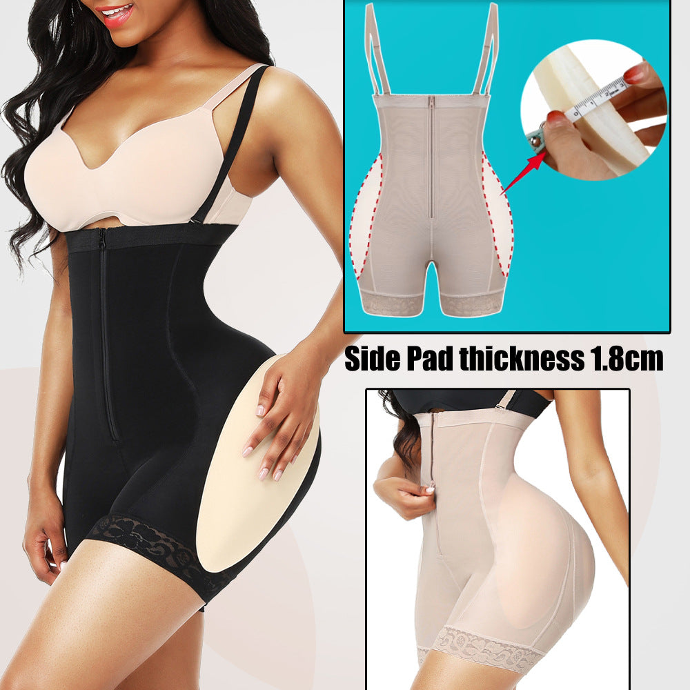 Premium Bodycon Corset - High-Waisted 4-Way Stretch Shapewear with Zippered Breast & Tummy Control for Women's Athleisure Buttock-Lifting Pants