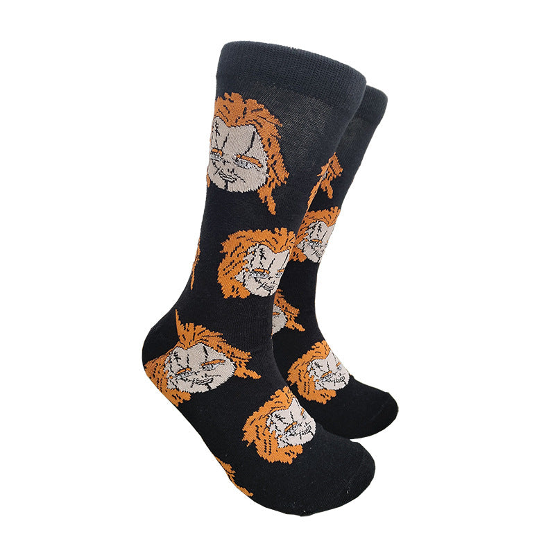Medium tube socks men's and women's trendy brand stockings personalized European and American men's and women's socks sports skateboard socks