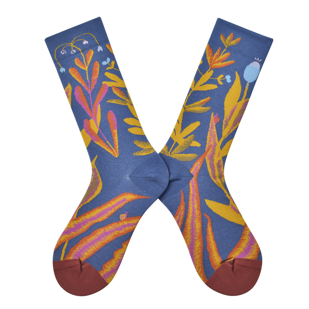 Designer Brand Mid-leg Socks Are Versatile Women's Cotton Outer Wear Trendy Socks